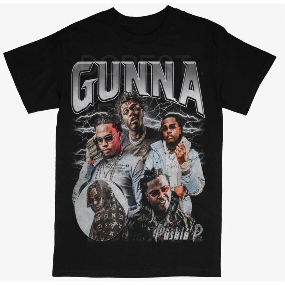 Gunn4 Hip Hop Rap Style Black T-Shirt,  Graphics Unisex Shirt
